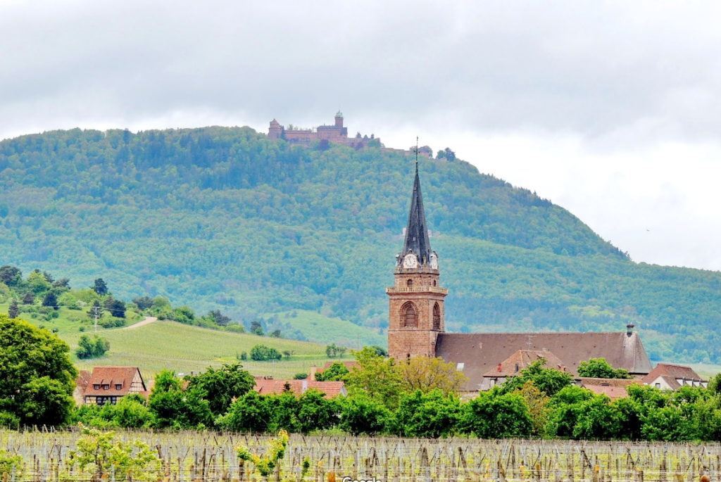 L'église Notre Dame de l'Assomption. au pied du Haut Koenigsbourg